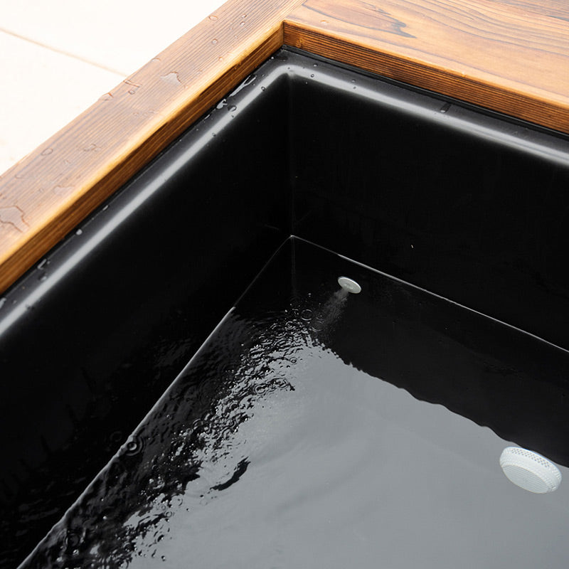 Detail shot of the breathe degrees cold plunge tubs jets