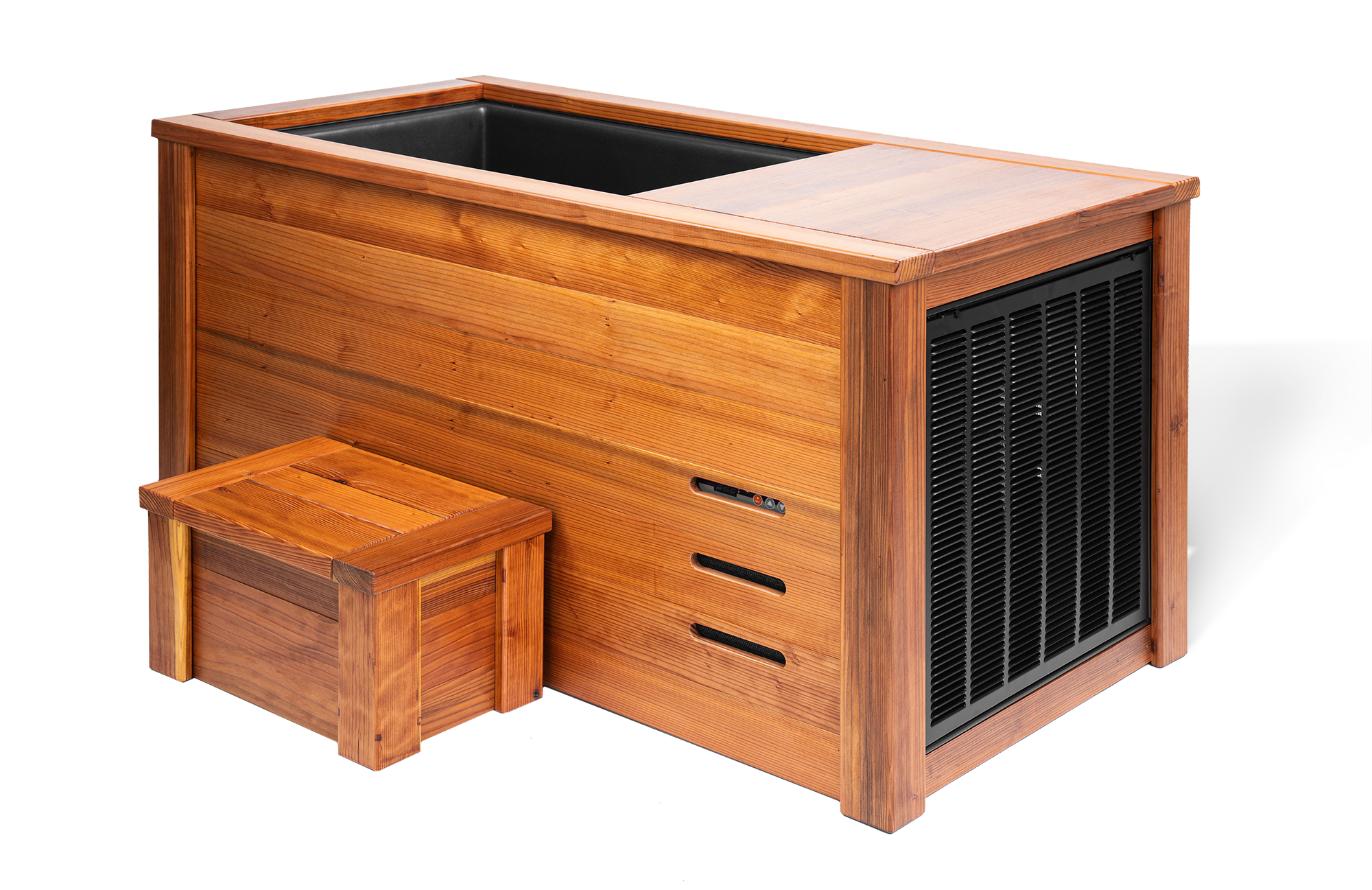 Breathe Degrees cold plunge tub redwood wood